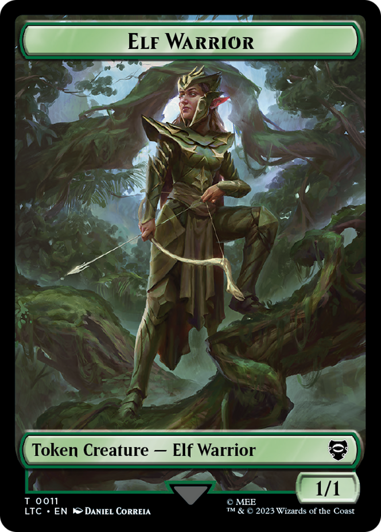 Elf Warrior // Bird Double Sided Token [The Lord of the Rings: Tales of Middle-Earth Commander Tokens] | The CG Realm