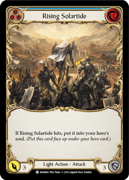 Rising Solartide (Blue) [MON080] (Monarch)  1st Edition Normal | The CG Realm