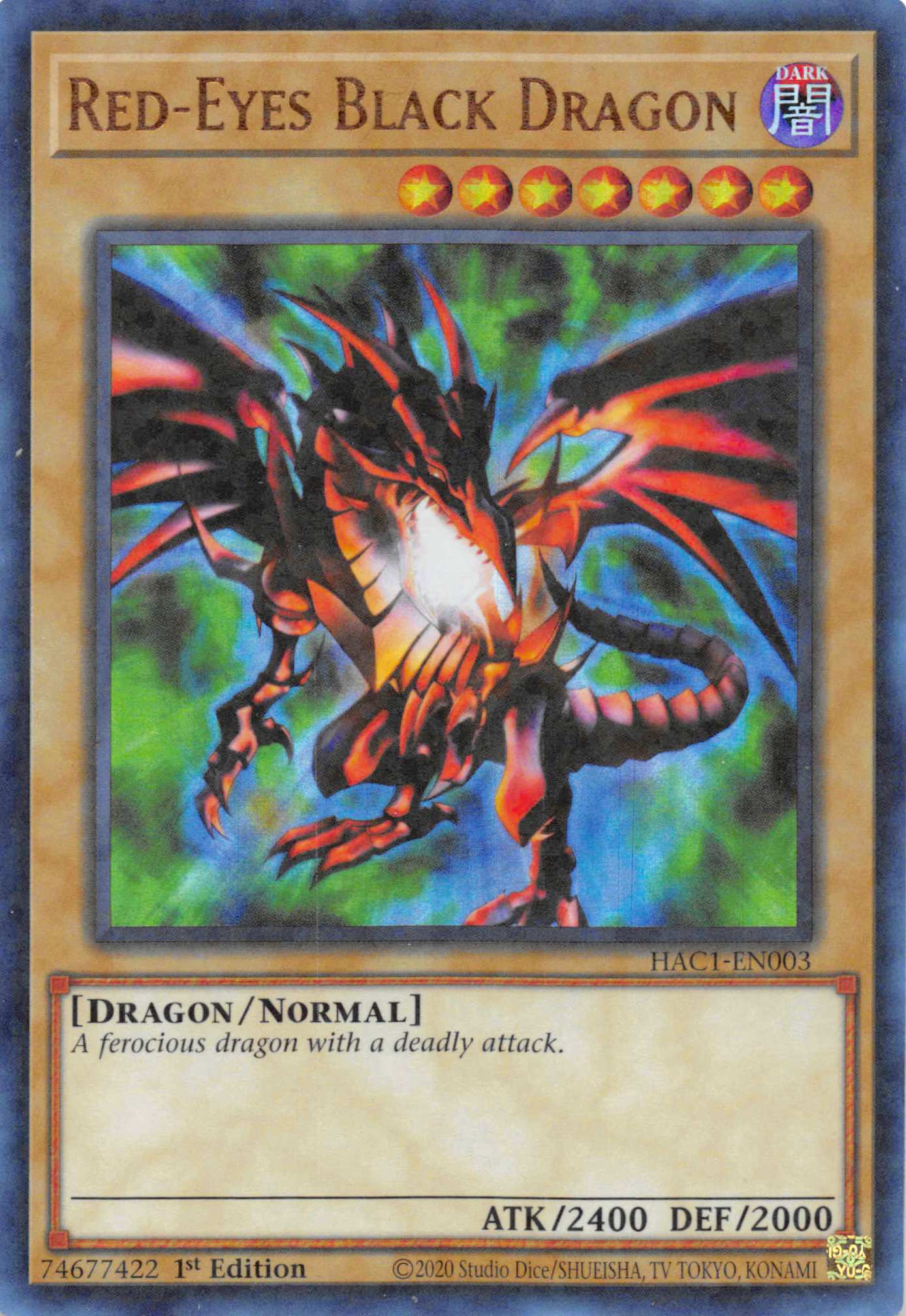 Red-Eyes Black Dragon (Duel Terminal) [HAC1-EN003] Parallel Rare | The CG Realm