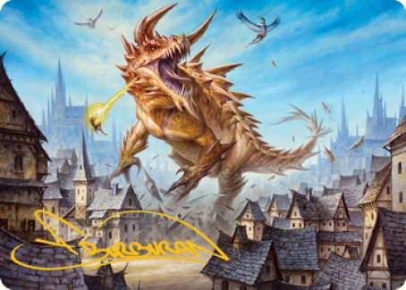 Tarrasque Art Card (Gold-Stamped Signature) [Dungeons & Dragons: Adventures in the Forgotten Realms Art Series] | The CG Realm