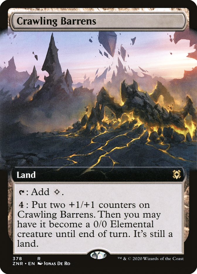 Crawling Barrens (Extended Art) [Zendikar Rising] | The CG Realm