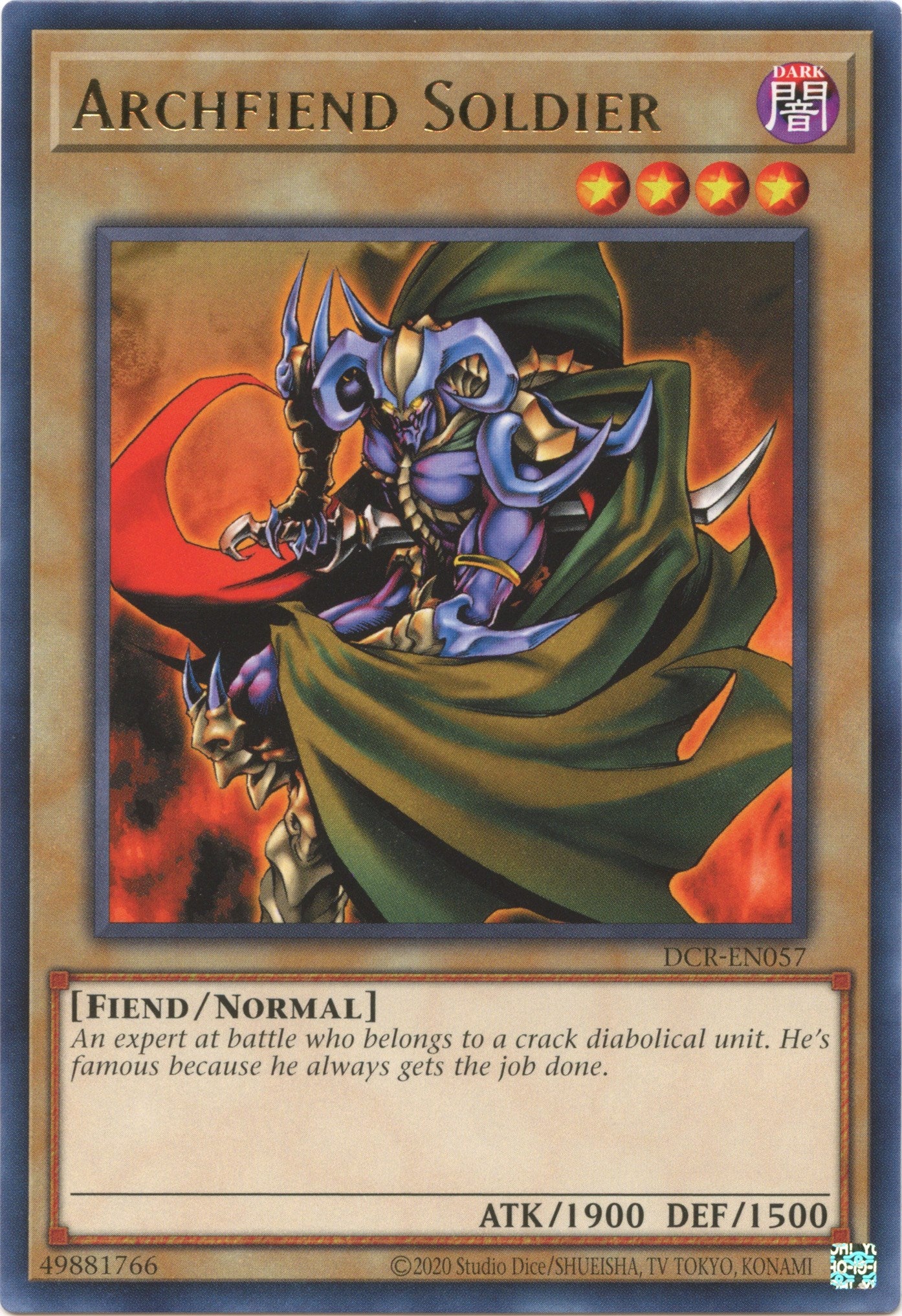 Archfiend Soldier (25th Anniversary) [DCR-EN057] Rare | The CG Realm