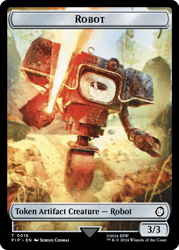 Robot // Treasure (019) Double-Sided Token [Fallout Tokens] | The CG Realm