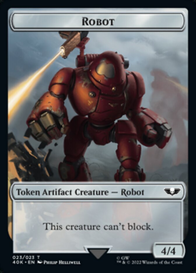 Astartes Warrior // Robot Double-Sided Token (Surge Foil) [Warhammer 40,000 Tokens] | The CG Realm