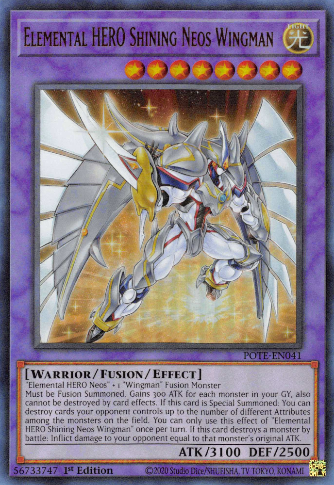 Elemental HERO Shining Neos Wingman [POTE-EN041] Ultra Rare | The CG Realm