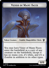 Vizier of Many Faces // Zombie Double-Sided Token [Murders at Karlov Manor Commander Tokens] | The CG Realm