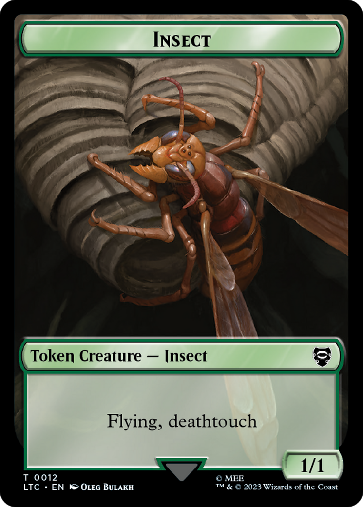 Elf Warrior // Insect Double Sided Token [The Lord of the Rings: Tales of Middle-Earth Commander Tokens] | The CG Realm