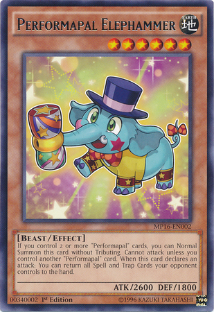 Performapal Elephammer [MP16-EN002] Rare | The CG Realm