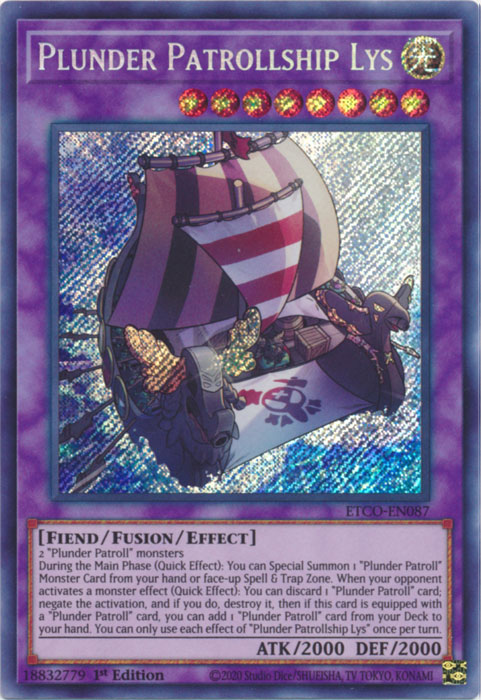 Plunder Patrollship Lys [ETCO-EN087] Secret Rare | The CG Realm