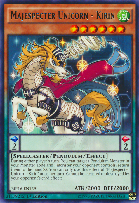 Majespecter Unicorn - Kirin [MP16-EN129] Rare | The CG Realm