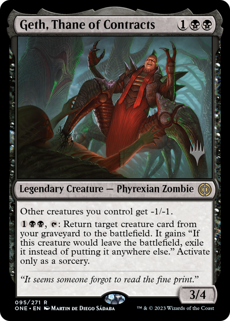 Geth, Thane of Contracts (Promo Pack) [Phyrexia: All Will Be One Promos] | The CG Realm