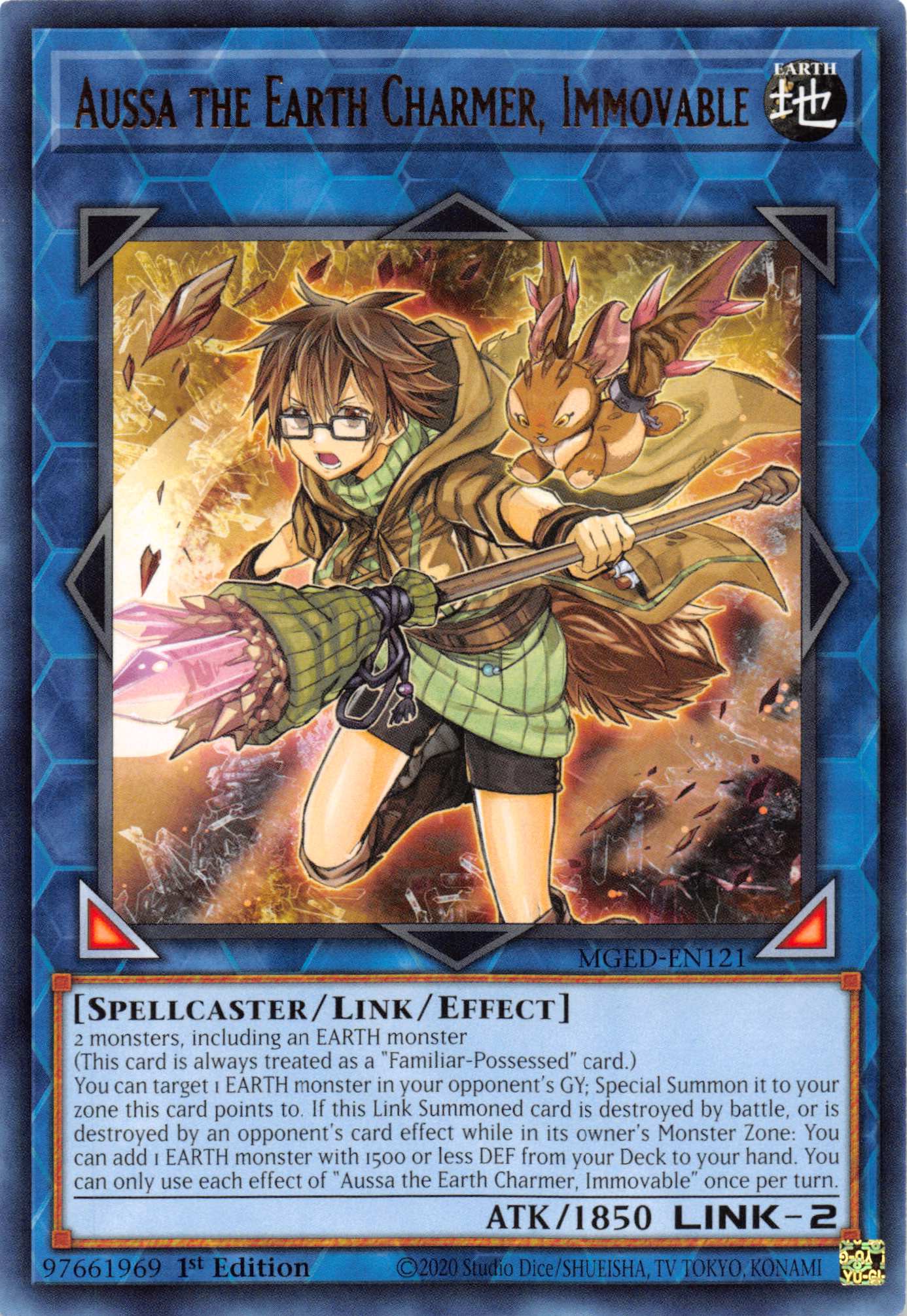 Aussa the Earth Charmer, Immovable [MGED-EN121] Rare | The CG Realm