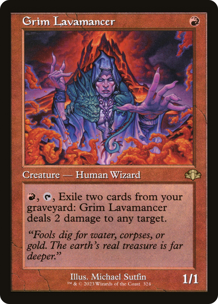 Grim Lavamancer (Retro) [Dominaria Remastered] | The CG Realm