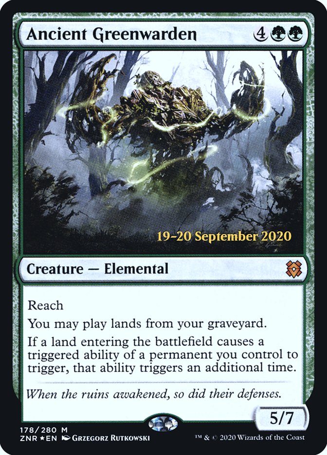 Ancient Greenwarden [Zendikar Rising Prerelease Promos] | The CG Realm