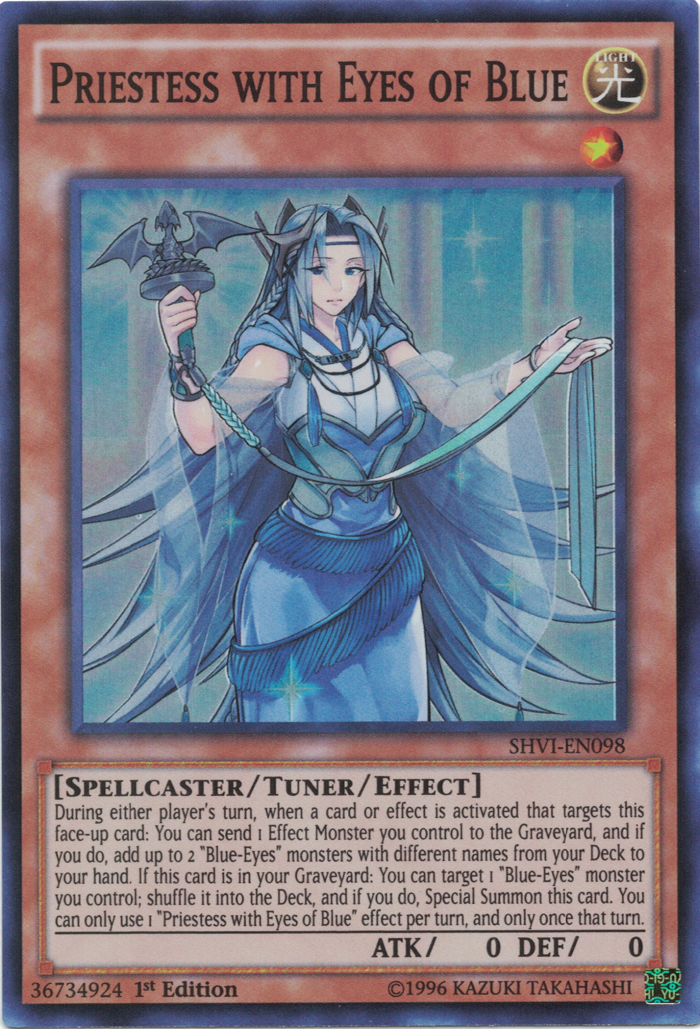 Priestess with Eyes of Blue [SHVI-EN098] Super Rare | The CG Realm