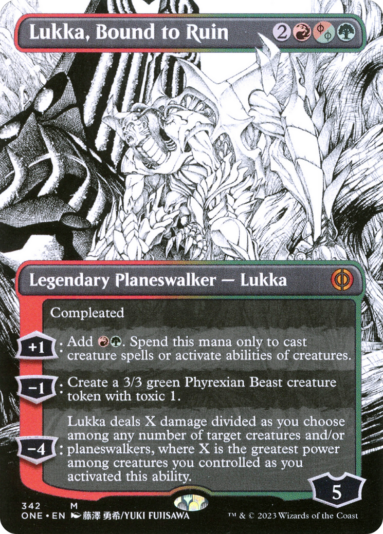 Lukka, Bound to Ruin (Borderless Manga) [Phyrexia: All Will Be One] | The CG Realm