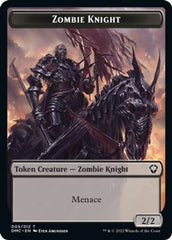 Zombie Knight // Goblin Double-Sided Token [Dominaria United Commander Tokens] | The CG Realm