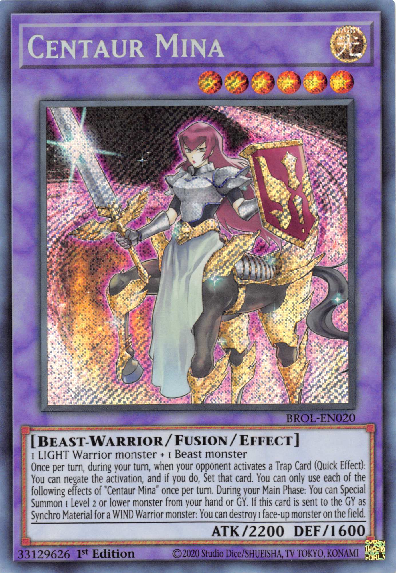 Centaur Mina [BROL-EN020] Secret Rare | The CG Realm