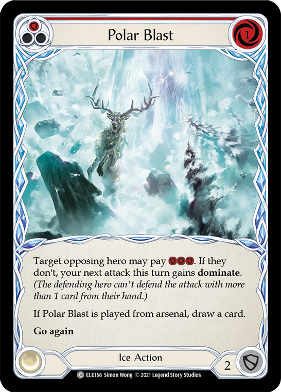 Polar Blast (Red) [ELE166] (Tales of Aria)  1st Edition Rainbow Foil | The CG Realm