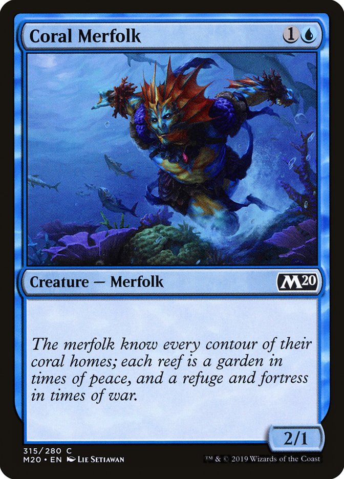 Coral Merfolk [Core Set 2020] | The CG Realm