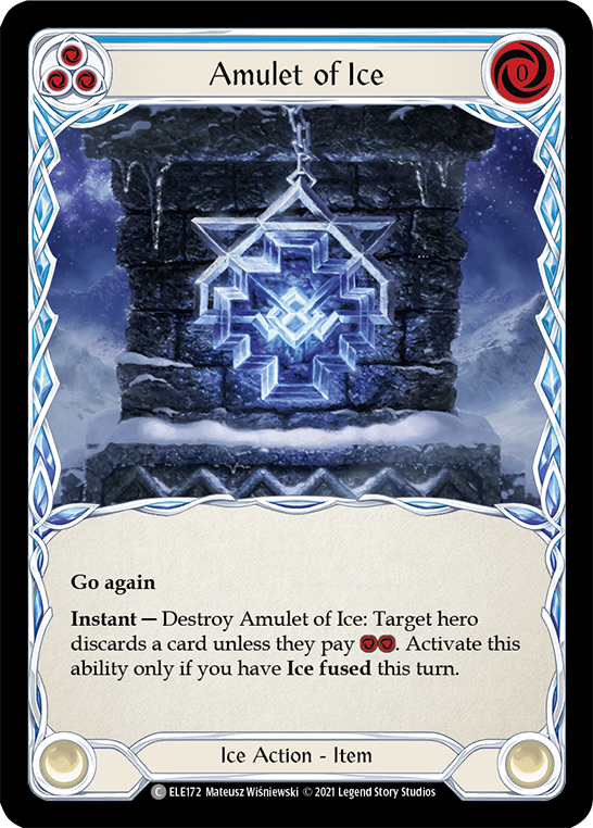 Amulet of Ice [ELE172] (Tales of Aria)  1st Edition Rainbow Foil | The CG Realm