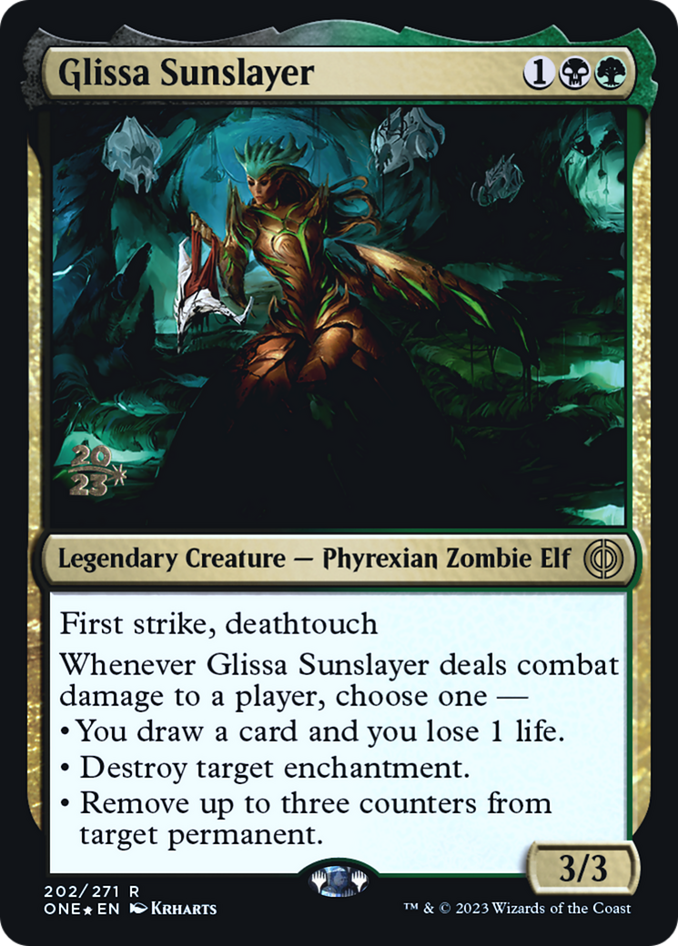 Glissa Sunslayer [Phyrexia: All Will Be One Prerelease Promos] | The CG Realm