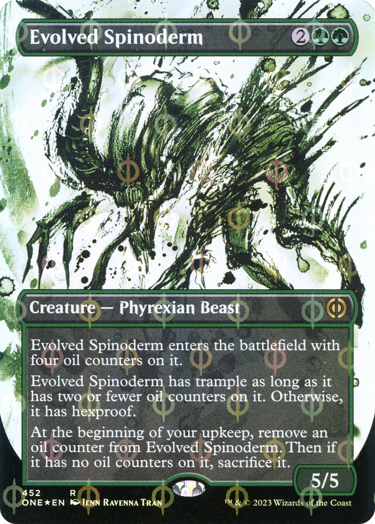 Evolved Spinoderm (Borderless Ichor Step-and-Compleat Foil) [Phyrexia: All Will Be One] | The CG Realm