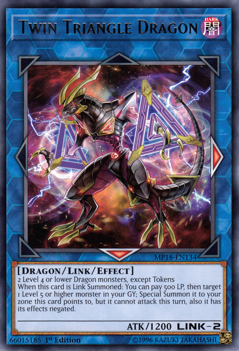 Twin Triangle Dragon [MP18-EN134] Rare | The CG Realm