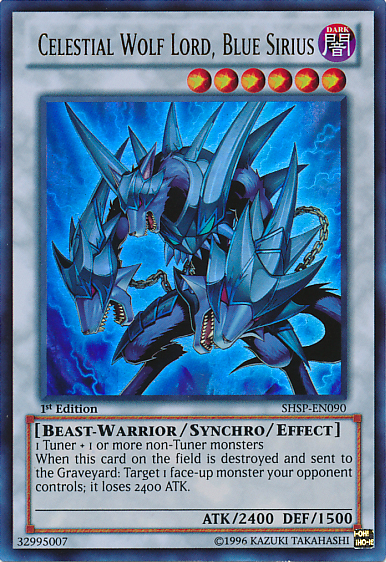 Celestial Wolf Lord, Blue Sirius [SHSP-EN090] Ultra Rare | The CG Realm