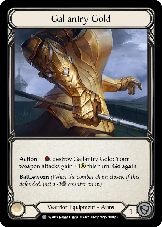 Gallantry Gold [DVR005] (Classic Battles: Rhinar vs Dorinthea)  Rainbow Foil | The CG Realm