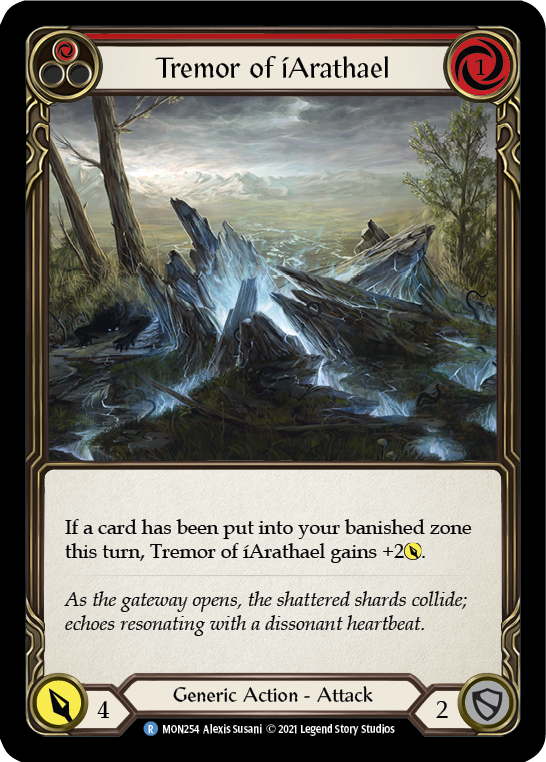 Tremor of iArathael (Red) [MON254-RF] (Monarch)  1st Edition Rainbow Foil | The CG Realm