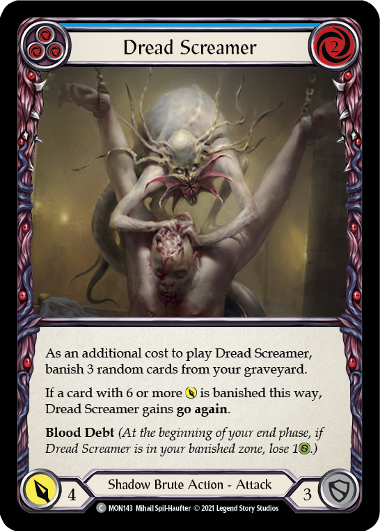 Dread Screamer (Blue) [MON143] (Monarch)  1st Edition Normal | The CG Realm