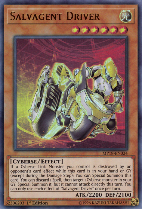 Salvagent Driver [MP18-EN034] Ultra Rare | The CG Realm