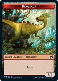 Dinosaur // Human Soldier (003) Double-Sided Token [Ikoria: Lair of Behemoths Tokens] | The CG Realm