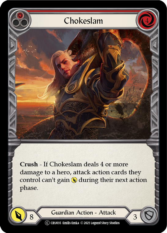 Chokeslam (Red) [U-CRU035] (Crucible of War Unlimited)  Unlimited Rainbow Foil | The CG Realm