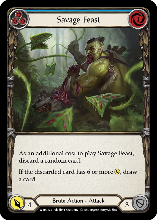 Savage Feast (Blue) [WTR016-R] (Welcome to Rathe)  Alpha Print Normal | The CG Realm