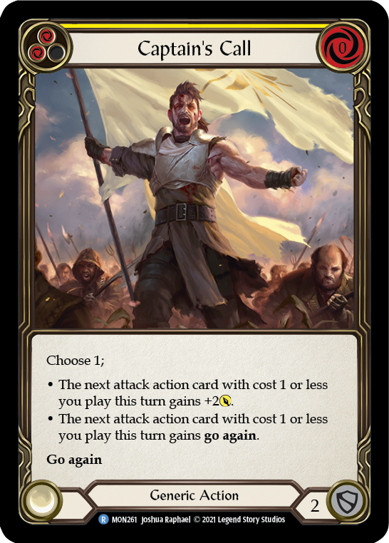 Captain's Call (Yellow) [MON261] (Monarch)  1st Edition Normal | The CG Realm