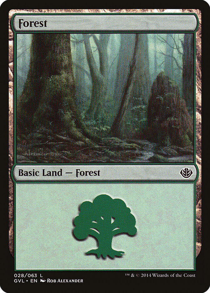 Forest (28) (Garruk vs. Liliana) [Duel Decks Anthology] | The CG Realm