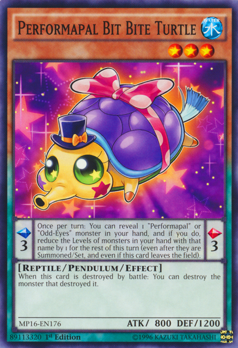 Performapal Bit Bite Turtle [MP16-EN176] Common | The CG Realm