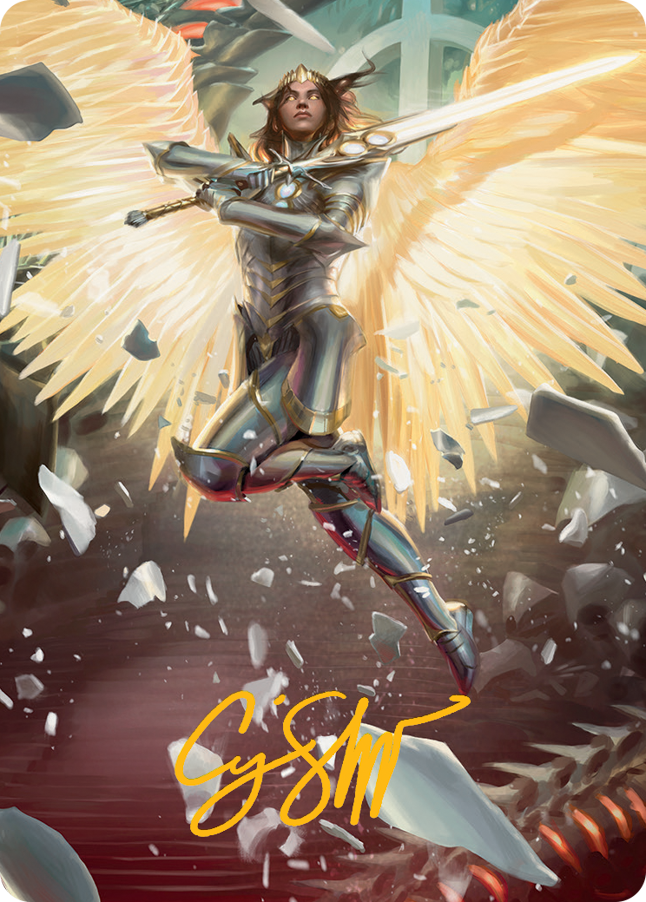 Archangel Elspeth Art Card (Gold-Stamped Signature) [March of the Machine Art Series] | The CG Realm