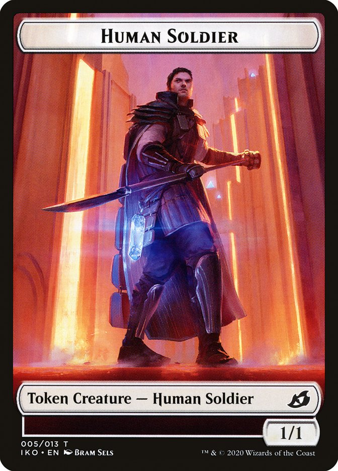 Human Soldier Token (005/013) [Ikoria: Lair of Behemoths Tokens] | The CG Realm