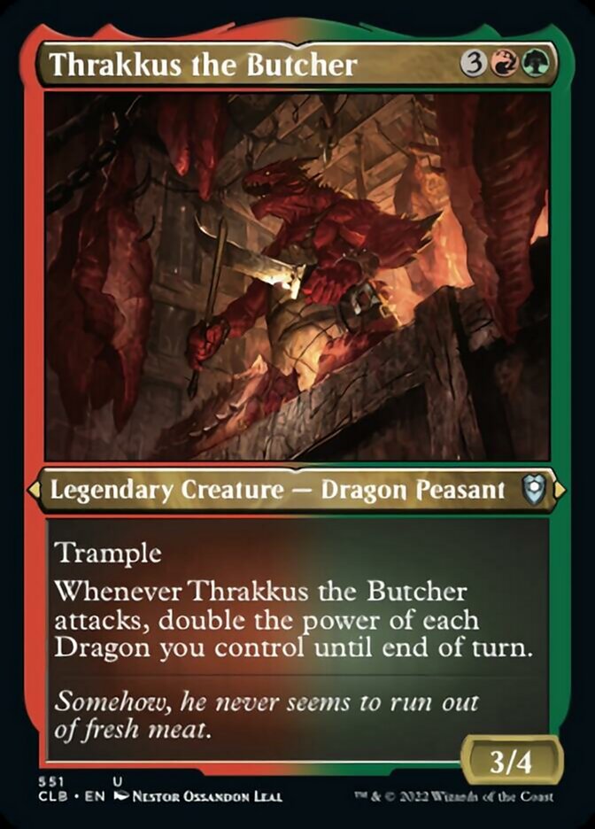 Thrakkus the Butcher (Foil Etched) [Commander Legends: Battle for Baldur's Gate] | The CG Realm