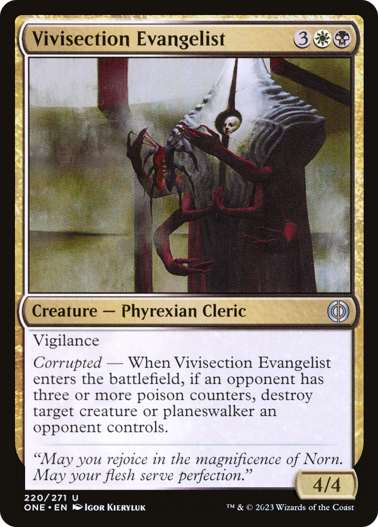 Vivisection Evangelist [Phyrexia: All Will Be One] | The CG Realm