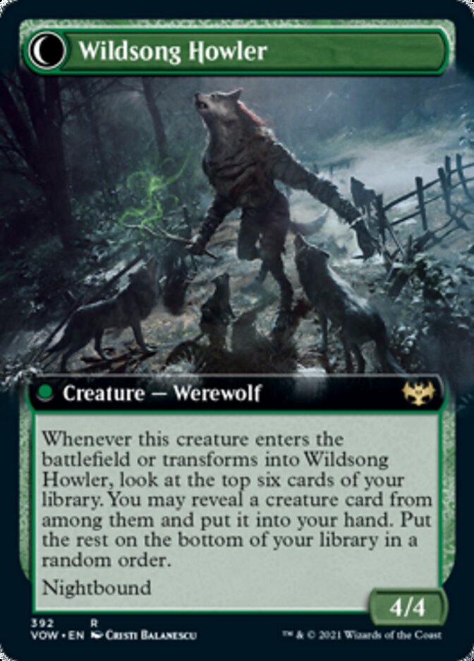 Howlpack Piper // Wildsong Howler (Extended Art) [Innistrad: Crimson Vow] | The CG Realm