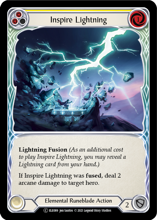 Inspire Lightning (Yellow) [U-ELE089] (Tales of Aria Unlimited)  Unlimited Rainbow Foil | The CG Realm