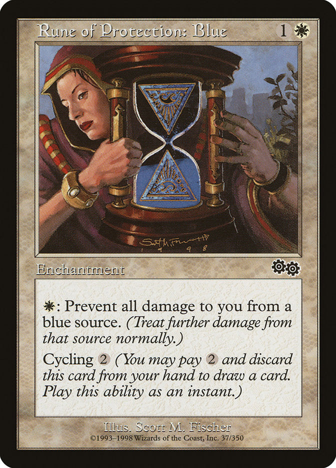 Rune of Protection: Blue [Urza's Saga] | The CG Realm