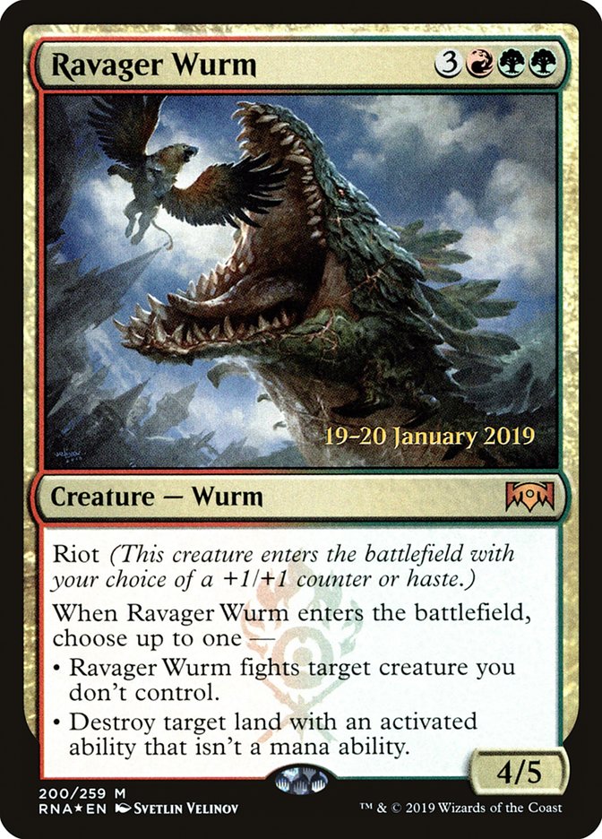 Ravager Wurm [Ravnica Allegiance Prerelease Promos] | The CG Realm