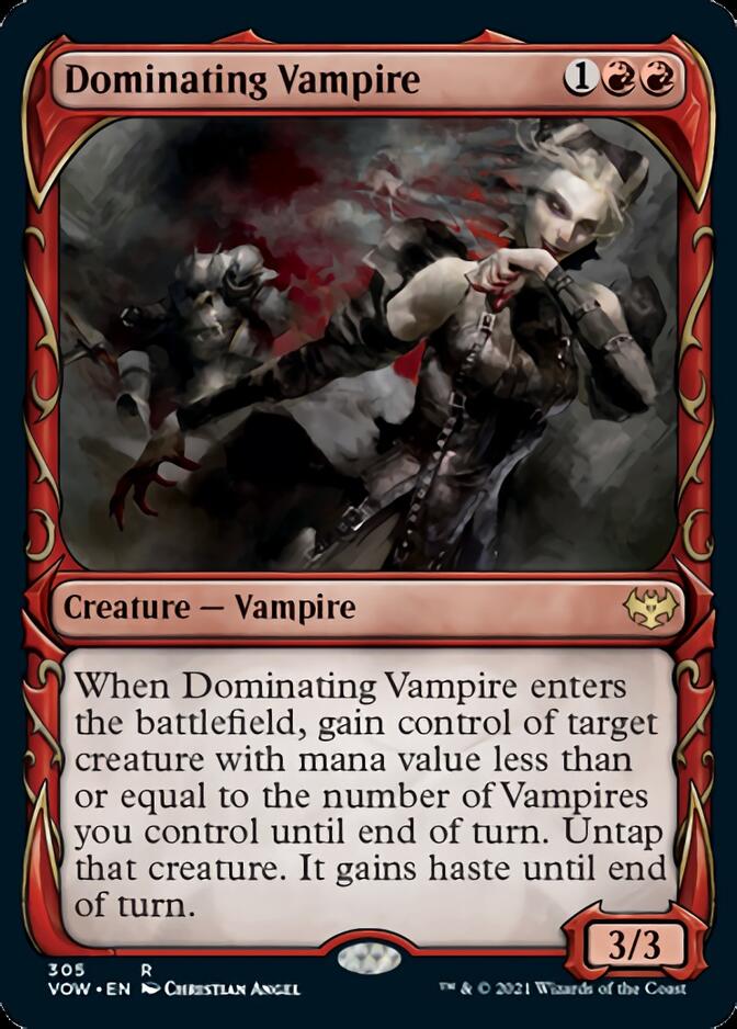 Dominating Vampire (Showcase Fang Frame) [Innistrad: Crimson Vow] | The CG Realm