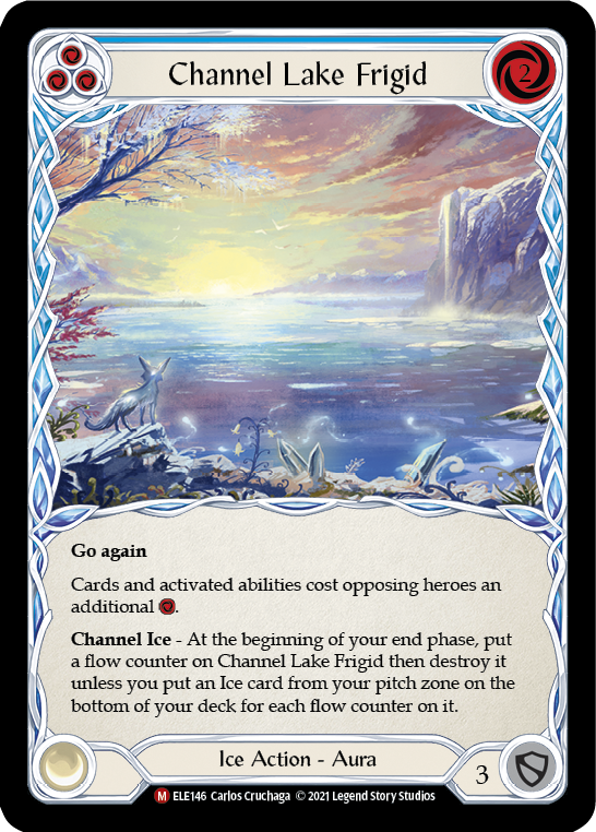 Channel Lake Frigid (Alternate Art) [ELE146] (Tales of Aria)  1st Edition Rainbow Foil | The CG Realm