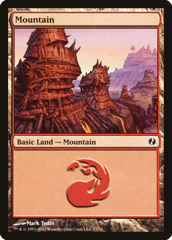 Mountain (77) [Duel Decks: Venser vs. Koth] | The CG Realm